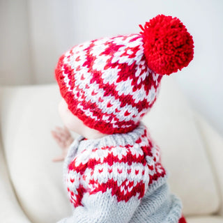 Fairisle Beanie Red