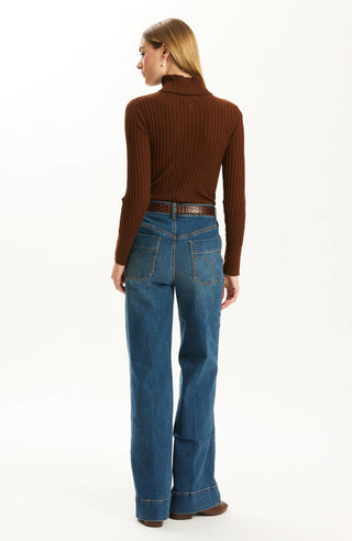 Cotton Cashmere Turtleneck Bison