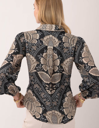 Claudette Blouse Tabby Damask