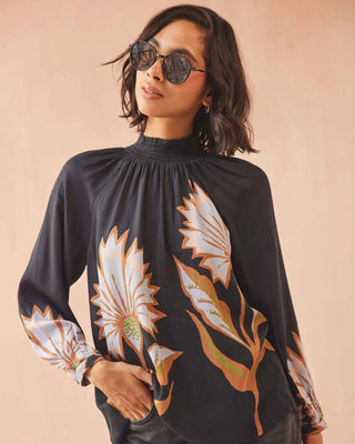 Brooke Blouse Mattia Obsidian