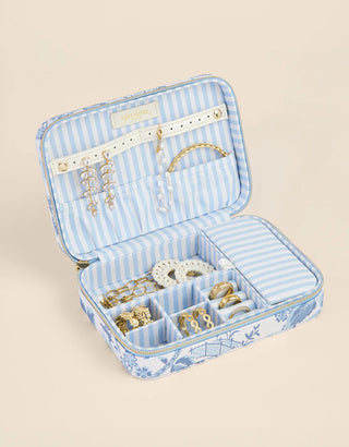 XL Jewelry Travel Case Garden Toile