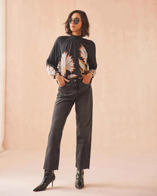 Brooke Blouse Mattia Obsidian