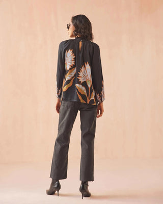 Brooke Blouse Mattia Obsidian