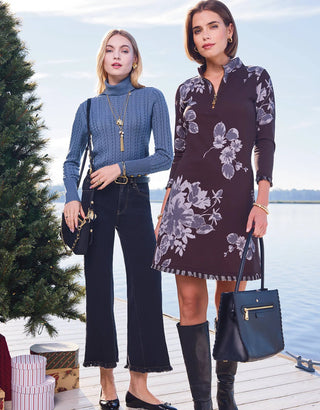 Shiri Turtleneck Sweater Blue Dusk