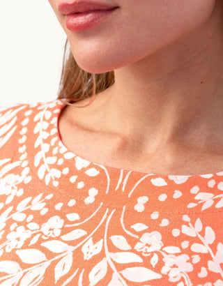 Bria Midi Dress Castillo Fern Coral