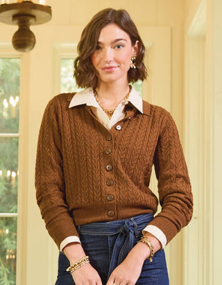 Toni Cardigan Dark Toffee