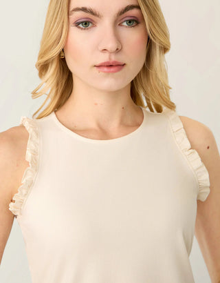 Shirley Ruffle Tank Buttercream
