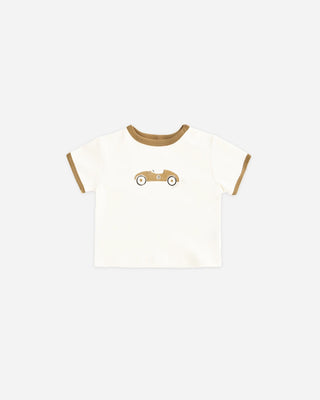 Ringer Tee Race Car Ivory