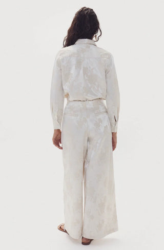 Culotte Brocade Pant Ivory Garden