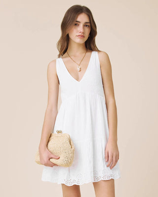 Gigi Mini Tier Dress White