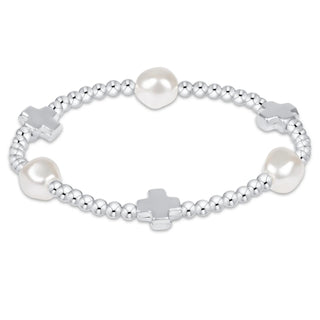 Signature Cross Admire Pearl 3mm Sterling Silver Bracelet