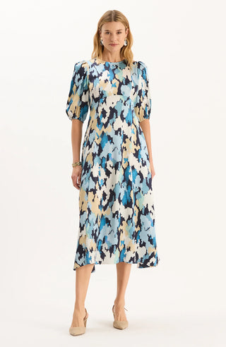 Frankie Silk Blue Clouds Dress