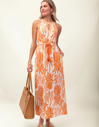 Loretta Jersey Midi Dress Castillo Pineapples