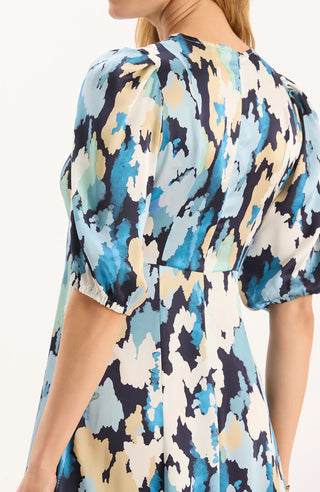 Frankie Silk Blue Clouds Dress