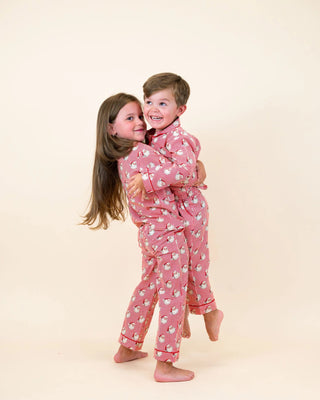 Red Striped Vintage Santa Pajama Set