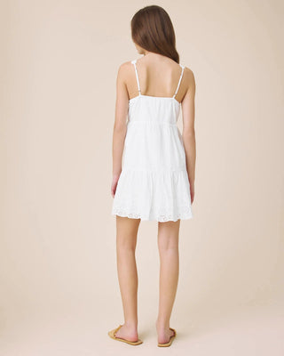 Gigi Mini Tier Dress White