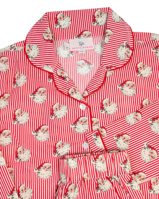 Red Striped Vintage Santa Pajama Set