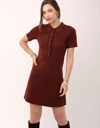 Paula Sweater Dress Deep Merlot