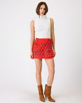 Mae Mini Skirt Tomato