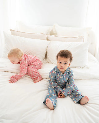 Red Striped Vintage Santa Pajama Set