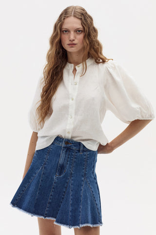 Azalea Denim Skirt Washed Indigo