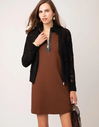 Zoey Zip Cardigan Black