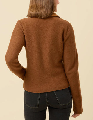 Maeve Sweater Jacket Toffee Brown