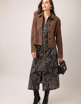 Lainey Long Sleeve Shirt Dress Tabby Batik