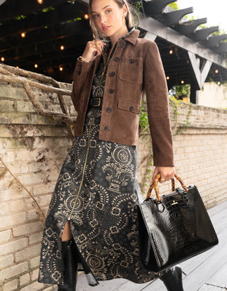 Lainey Long Sleeve Shirt Dress Tabby Batik