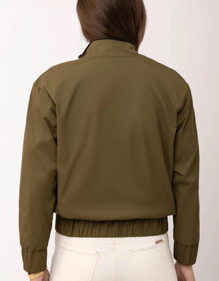 Jenna Half Zip Windbreaker Dark Olive