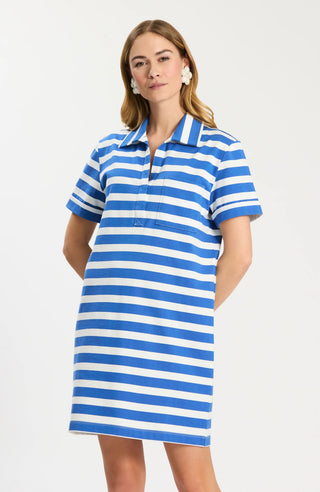 Toni Knit Striped Polo Dress