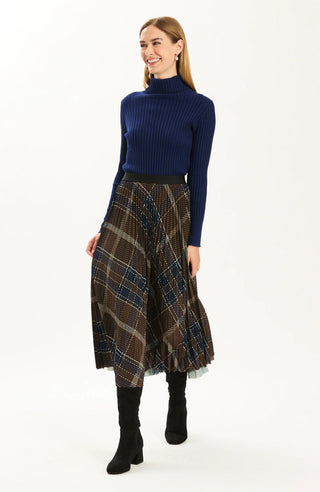 Cotton Cashmere Turtleneck Navy