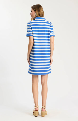 Toni Knit Striped Polo Dress