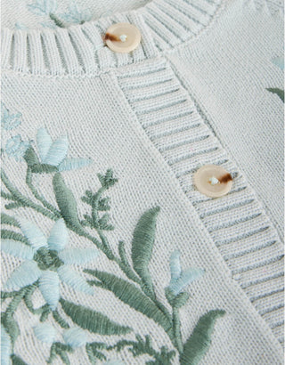 Marlena Embroidered Cardigan Seamist