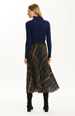 Cotton Cashmere Turtleneck Navy