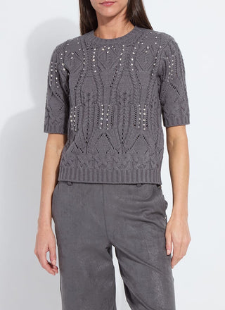 Hadley Cozy Short Sleeve Embellished Cable