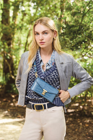 Aida Buttonfront Shirt Serpentine Embroidered Check
