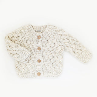 Waffle Cardigan Natural