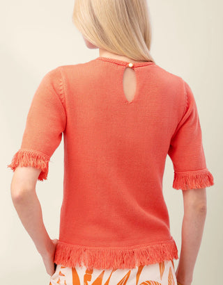 Sofia Fringe Sweater Emberglow