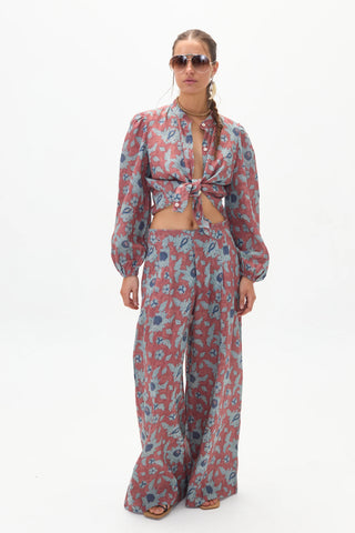 Meknes Linen Shirt Matilde Print