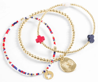 Signature Cross 2mm Gold Bracelet Firecracker