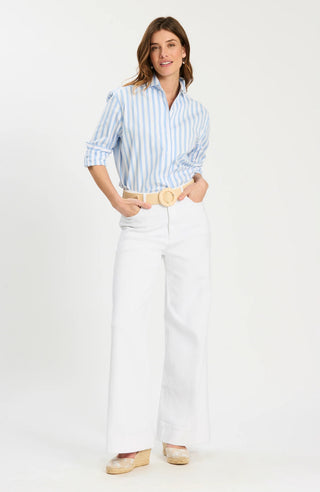 Quinn Awning Stripe Shirt Vista Blue