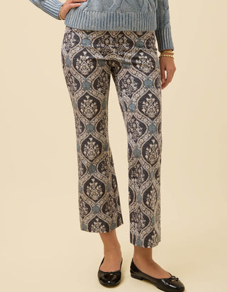 Maren Kick Flare Pant Etta Damask Ink