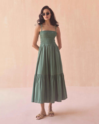 Adley Maxi Dress Solid Palm