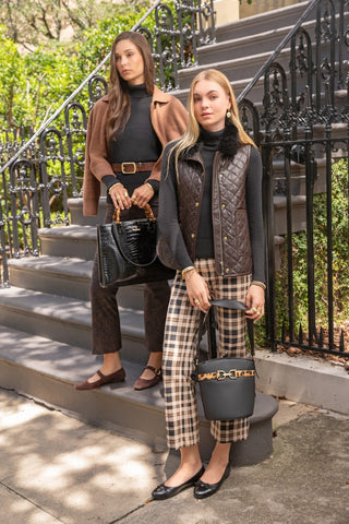 Maren Kick Flare Pant Tabby Plaid
