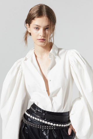 Samba Cotton Poplin Shirt White