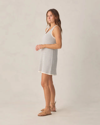 Women’s Crochet Tank Mini Dress Marine Stripe Ivory