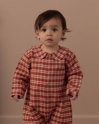 Pajama Romper Ruby Plaid