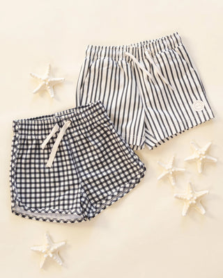 Swim Trunk Black Gingham