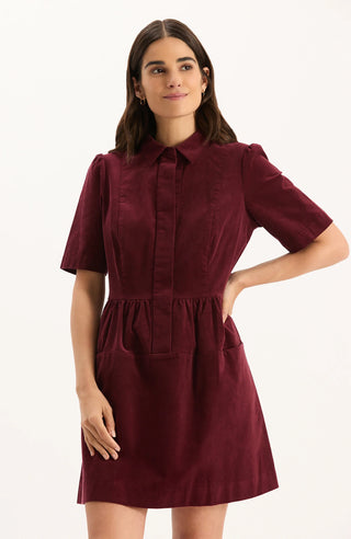 Mitzi Pinwhale Corduroy Dress Tawny Port